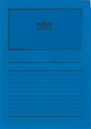 Elco Ordo Classico Chemises à fenêtre – Bleu royal - lot de 10