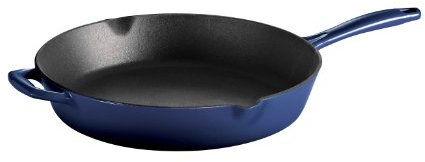 Tramontina Enameled Cast Iron Skillet, 12-Inch, Gradated Cobalt