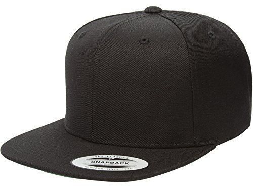 Flexfit Unisex Classic Snapback Cap Kappe, Schwarz, Einheitsgröße EU