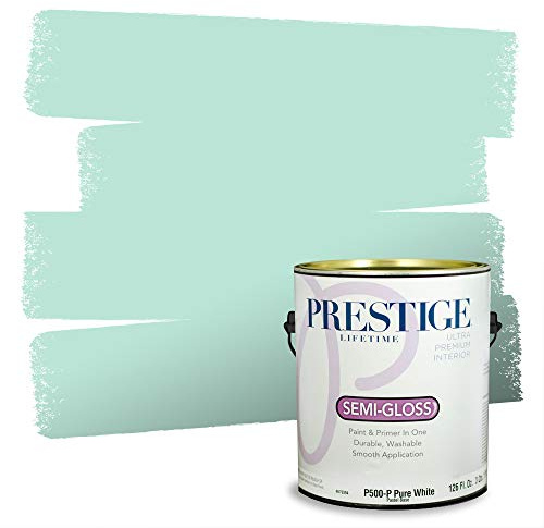 PRESTIGE Interior Paint and Primer in One, Mint Frost, Semi-Gloss, 1 Gallon