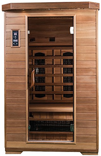SaunaMed 2 Person FAR Infrared Home Indoor Sauna Cabin EMR Neutral
