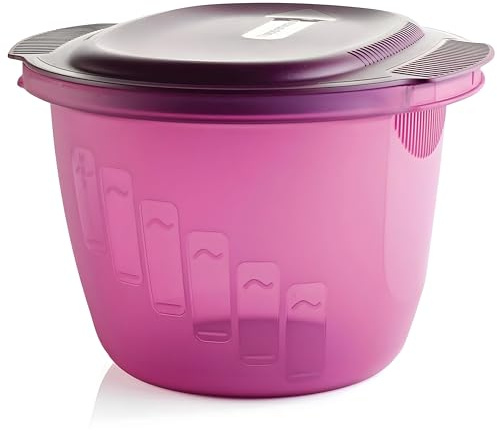 Tupperware Runder Nudelkocher Mikrowelle - Garen Abtropfen Servieren ohne Topf - Multifunktional - Spülmaschinenfest - Kunststoff - 22,3x16,7x23,8 cm - Familienküche