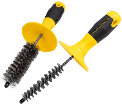 HAUTMEC 2pc Professional Stainless Steel Wire Tube Cleaning Brush, Plumbing and Mechanical Wire Brush Cleaning Tool HT0022-WB