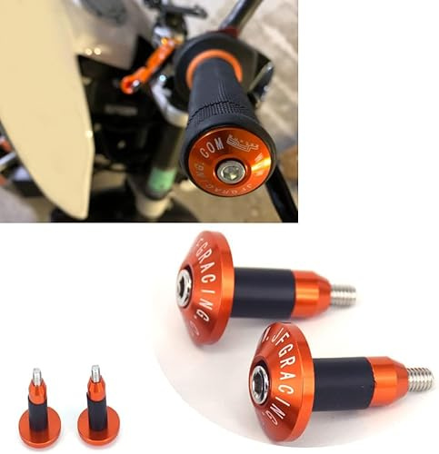 FastPro Motorrad Bar Ends Slider Cap Plug Lenkergriffe CNC Billet Aluminium Universal 22mm 7/8 '' für EXC SX SXF XCF XCW Orange