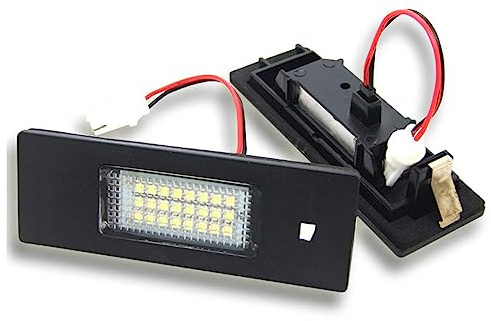 VIGORFLYRUN PARTS LTD 2Pcs LED Lumière de Plaque d'immatriculation, Canbus sans Erreur Blanc 6000K 18SMD LED Lumière pour E81 E87 E63 E64 E89 Z4 F20 F21 DXY88