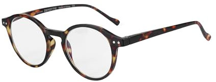 ZENOTTIC Round Blue Light Blocking Glasses, Lightweight Reading Glasses with Anti-Glare Lenses for Men & Women