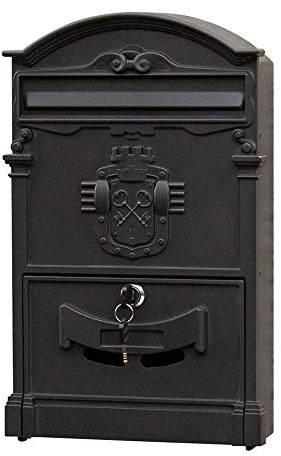 Briefkästen postkasten Briefkasten, Wand Briefkasten Retro Antike Nostalgie Vintage Briefkasten Post, abschließbare schwarze Briefkasten Briefkästen, Wand Briefkasten, klassische Wand montierter