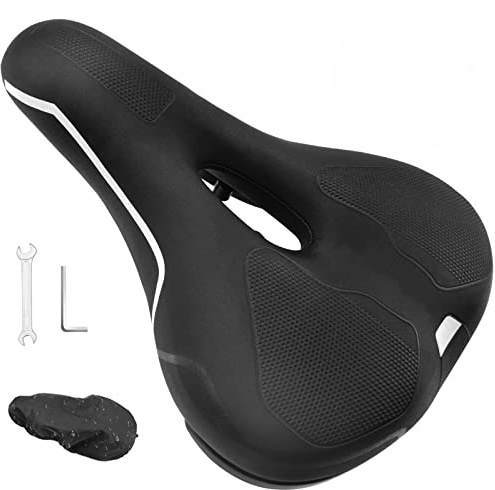 Selle Velo Confortable, Selle VTT Gel Selle de Vélo avec Fonction d'Amortisseur, Accessoire Velo pour Homme Femme VTT Vélos/Velo Electrique/Vélo de Route