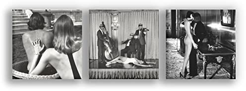 FISH DRAGATE Helmut Newton 11064 Leinwand-Poster, Wandkunst, Dekoration, Bild, Gemälde für Wohnzimmer, Schlafzimmer, Dekoration, Rahmen-Stil, 50 x 50 cm