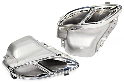 Nonuin Schalldämpfer Endrohr Für Mercedes Für Benz W212 W213 W205 X205 1 Paar Auto Edelstahl Auspuffblenden Schalldämpfer Rohrabdeckung Zubehör (Color : Silber)