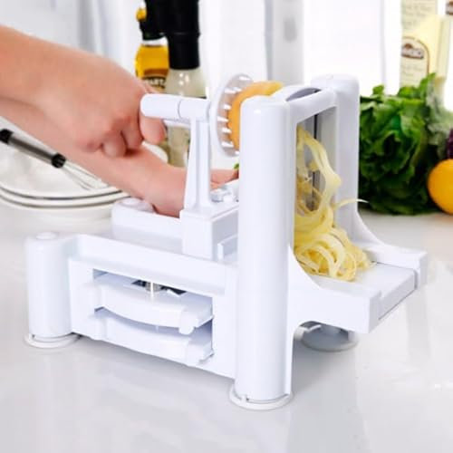 UBOON - Cortador de Verduras - Rallador 3 en 1, Calabacín Pasta,Cortador en Espiral Manual,adecuado para Zanahorias,Pepinos,etc