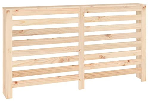 Coavain 153x19x84 cm Modernes Lamellen-Design Heizkörperabdeckung Bietet eine Zusätzliche Ablagefläche Praktische Heizkörper Verkleidung Abdeckung für Schlafzimmer Braun Massivholz Kiefer