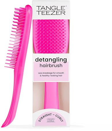 Tangle Teezer Ultimate Detangler Brosse à Cheveux Démêlante pour Cheveux Secs et Mouillés, Picots à Deux Niveaux, Réduit la Casse et Élimine les Nœuds, Tous Types de Cheveux, Rose Défilé
