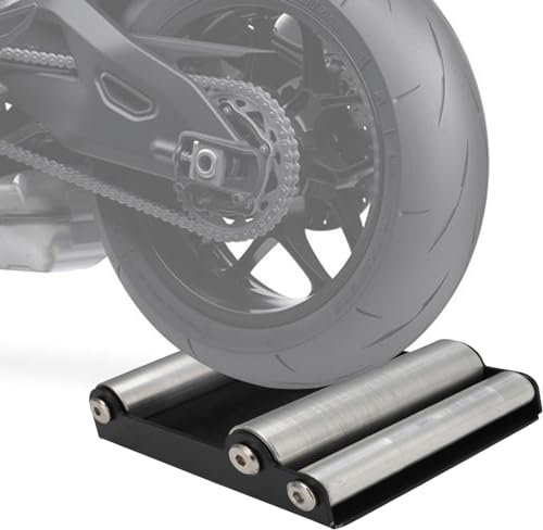 BIUGERCN Motorcycle Wheel Cleaning Stand Universal Paddock Stand Portable Wheel Roller Stand Tire Washing for Motocross Dirt Bike ATV Adenture