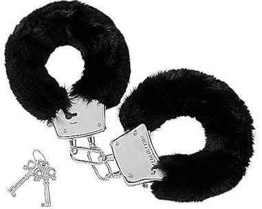 BETTER WITH FRIENDS esposas esposas moradas negro, policía mujer,policía,enfermero,médico, oficial de seguridad, accesorio de disfraces. de metal con la felpa