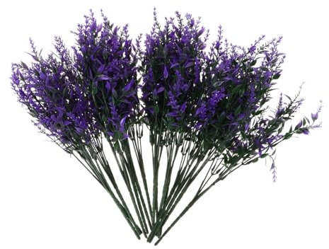 Amosfun 15 Stück Lavendelblütenzweig Künstliche Lavendelpflanze Gefälschter Hochzeitslavendel Künstlicher Lavendel Realistische Lavendelsträuße Künstlicher Lavendelblumenpflanzer