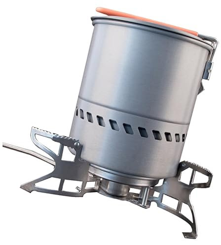 POPETPOP Réchaud Camping Portable Avec Casserole Et Kit De Cuisine Pour Extérieur Ustensiles Pour Réchaud Camping