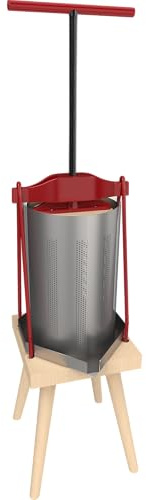 Browin 10L Obstpresse 810111 | XXL Weinpresse aus Stahl Edelstahlkorb Fruchtpresse | Saftpresse Beerenpresse mit Metallkorb