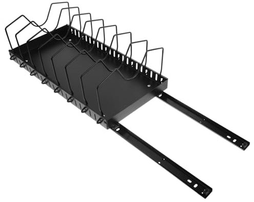 CONGARTENO Adjustable Pot Lid Rack Pan Organizer Cabinet Storage Rack Metal Pot Holder Stand Kitchen Organization Dividers
