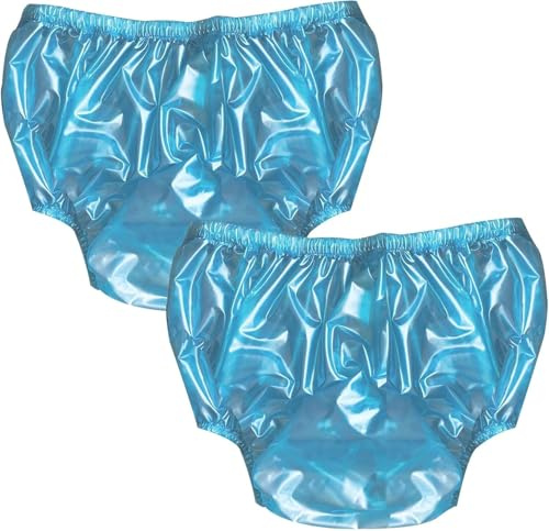 PVC Plastikhose Slip,Gummihosen Für Erwachsene,Wiederverwendbar Inkontinenz Sicherheitshose,Wasserdicht Windelhülle,Auslaufsichere Unterwäsche Damen,Men Protective Shield Extra Light B,XL