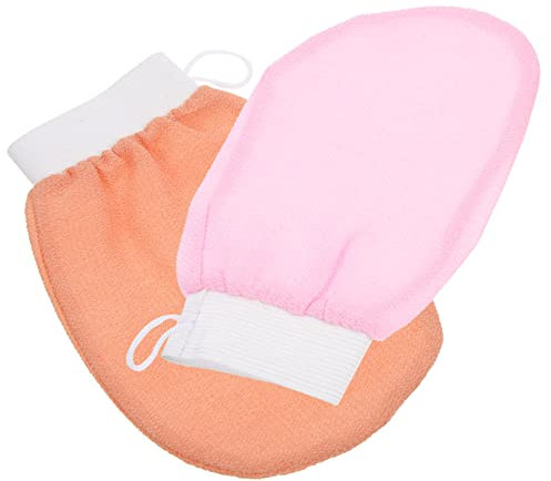 WOONEKY 2pcs Bathing Gloves Exfoliating Mitt Shower Mitts Washcloths for Shower Use