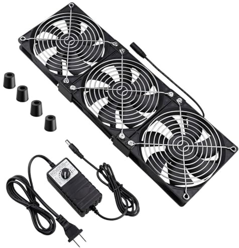 Wathai 3x 120mm Gehäuselüfter 12V PC Lüfter 230V 240V AC Drehzahlregler | hohem Luftdurchsatz Computer Lüfter für DIY-Schränke, Chassis, Maschinen, Server Laptop, TV Box, und WorkstationKühlung