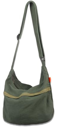 Auliuse Borsa hobo in tela per donne e uomini, borsa a tracolla messenger, grande capacità, versatile, casual, borsa a tracolla con cerniera e tracolla regolabile, per viaggi, escursioni, lavoro