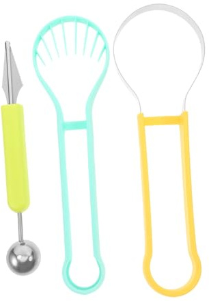 Garneck Scavino Per Melone in Acciaio Inox Tagliacubetti Per Anguria Utensile Per Tagliare e Affettare Melone e Frutta Facile Raccolta Della Polpa Di Anguria