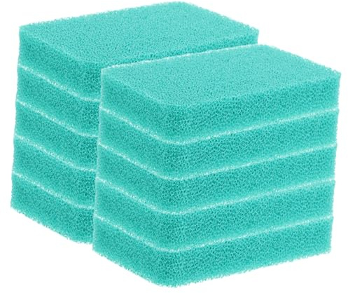 Amosfun Esponjas De Silicona Reutilizables para Cocina 10 Unidades Tamaño Estándar Color Verde Alta Densidad Aptas para Lavavajillas Estropajo Multiusos Limpieza De Platos y Utensilios