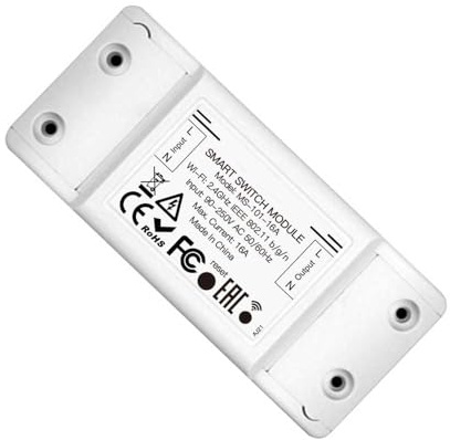Interruttore Smart WiFi 16A TUYA, Modulo DIY per Automazione Casa Intelligente, Compatibile con Alexa e Google Assistant, 220V, per Luci, Ventilatori, Elettrodomestici – 88x39x23mm