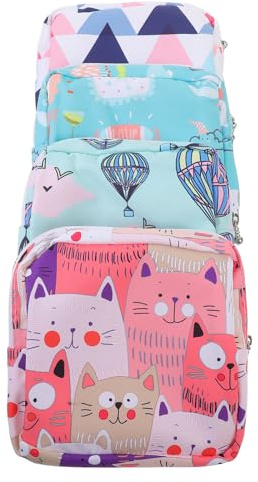 CTIRCHIU Paquet de Serviettes Hygiéniques pour 4 Pièces en Tissu Oxford Lavable, Trousse de Rangement Portable et Organisation de Petits Articles pour Adolescentes