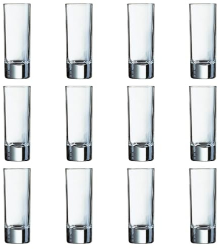 Arcoroc ARC 12365 Islande Schnapsglas, Shotglas, Stamper, 65ml, Glas, transparent, 12 Stück
