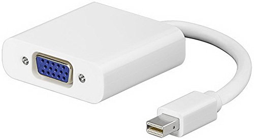 Wentronic - Adaptador de de Mini DisplayPort a VGA, Color Blanco