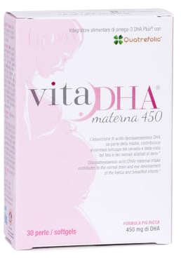 U.G.A. Nutraceuticals Srl Complément Alimentaire Vita DHA Materna 450 mg, 30 Gélules
