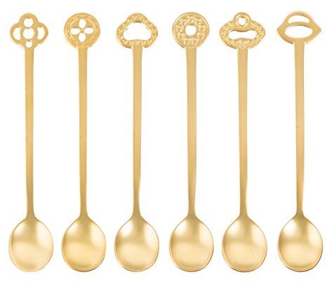 Sambonet Set 6 Cucchiaini Party Oriental Oro PVD