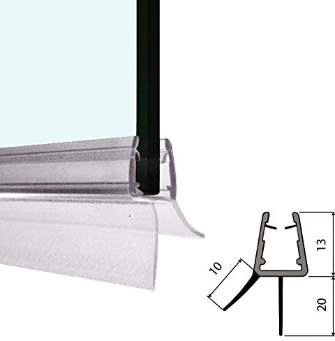 Guarnizione Box Doccia doppia aletta 20 mm con Gocciolatoio H 200 cm per vetro 6/8mm