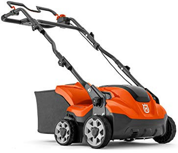Husqvarna S138i Akku-Rasenvertikutierer – 36V Akku-Vertikutierer mit 37,5 cm Arbeitsbreite, einstellbarer Tiefe, klappbarem Griff, doppeltem Akkufach und savE™-Modus – Inklusive Akku und Ladegerät