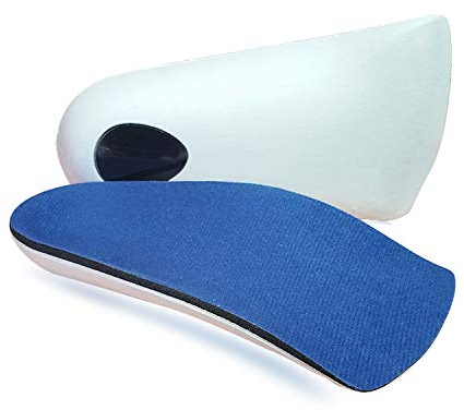 3/4-längd sulor för plantar fasciit, hälften ortopediska inlägg för suination, pronation, överstöd, plattfot, överpronation, hälsporre, fotsmärtlindrande fotstöd innersulor för män och kvinnor (XS)