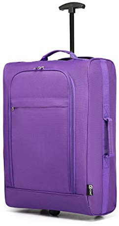 KONO Handgepäck Softcase Leicht Kleiner Rollkoffer Trolley Stoffkoffer Polyester (Violett)
