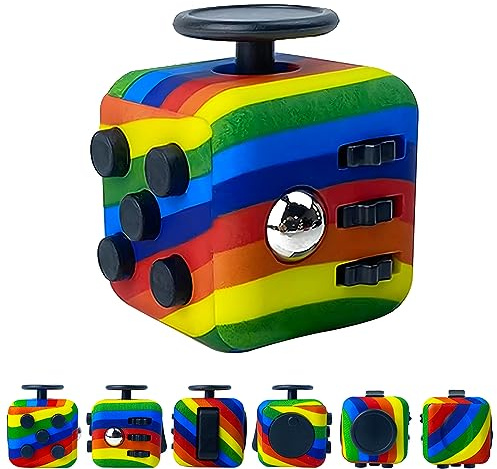 ZCOINS Fidget Toys, cubo a 6 lati, per alleviare lo stress e l'ansia, giocattolo sensoriale per ufficio, classe, regalo per adulti e bambini dai 14 anni in su