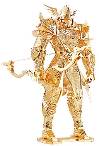 Piececool 3D pussel metall riddarmodell bågskyttar, 3D metallpussel mechkrigare för 340 rostfritt stål, helt metall, 1:1 återställning, födelsedagspresent, modellbyggsats vuxna, 134 delar