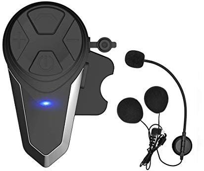 THOKWOK Kit Main Libre Moto, BT-S3 Intercom Moto 1000m Oreillette Bluetooth pour Casque Moto Ecouteur sans Fil