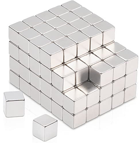 MIN CI Neodym-Magnete 5 x 5 x 5 mm, 110 Stück Mini-Magnete, leistungsstarker kleiner quadratischer Magnet für Kühlschrank, Tafel, Handwerk, Werkstatt