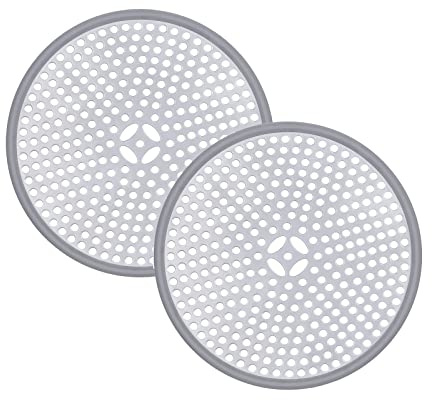 2 Stück Haarfänger Edelstahl Haarstopper Silikon Duschablauf Abdeckungen, Haarstopper Abflussschutz Gummirohr Abflusssieb für Badewanne Küche und Bad
