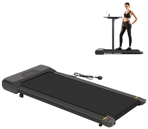 Under Desk Treadmill for Home Use Portable Treadmill Electric Walkstation with LED Display Remote Control, Walking Pad Running Machine for Home Office Gym Use, Free installation