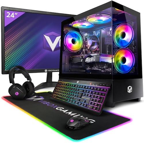 Vibox IV-16 Gaming PC Bundle • AMD Ryzen 7 5700X 4.6GHz • Nvidia RTX 3050 6GB • 16GB RAM • 1TB SSD • Windows 11 • 23 Monitor • WiFi