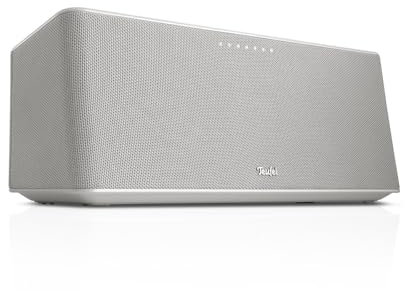 Teufel Motiv Home - All-In-One Smart Speaker - Kabelloser Tragbarer Bluetooth Lautsprecher mit WLAN Musikstreaming und Akku, Airplay 2, Chromecast, Kraftvoller Multiroom Speaker - weiß