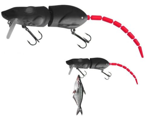 Topwater Rat Wakebait Multi-section Mouse Lure Artificial Bait Rat Minnow Lure Fishing Lures