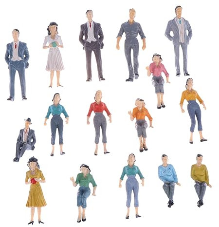 HAPINARY 16stücke Miniaturmenschen Für Winzige Figuren Spielzeugmenschen Menschenfiguren Für Minihäuser Miniaturfiguren Kinderspielpuppe Schulspielset Spielzeug Für Modelleisenbahn Architek