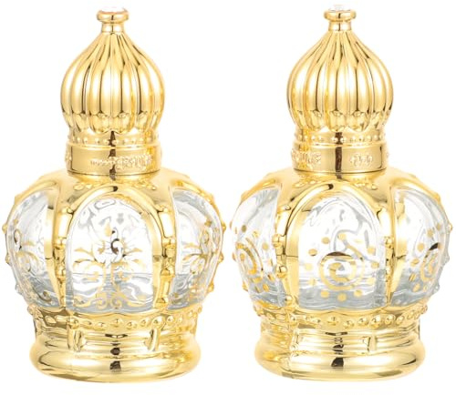 TUESMEILL 2 botellas de agua bendita de vidrio, mini botella de aceite sagrado de 10 ml, recipientes de agua bendita recargables para iglesia, boda, fiesta, regalo